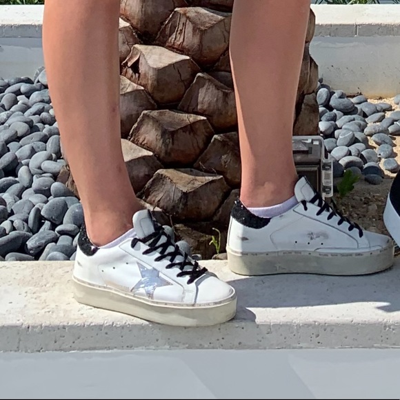 AUTHENTIC GOLDEN GOOSE HI-STAR SNEAKERS SIZE 38 - Picture 3 of 4